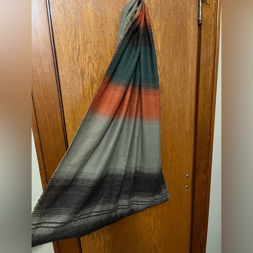 Western Colorblock Oversized Infinity Scarf
